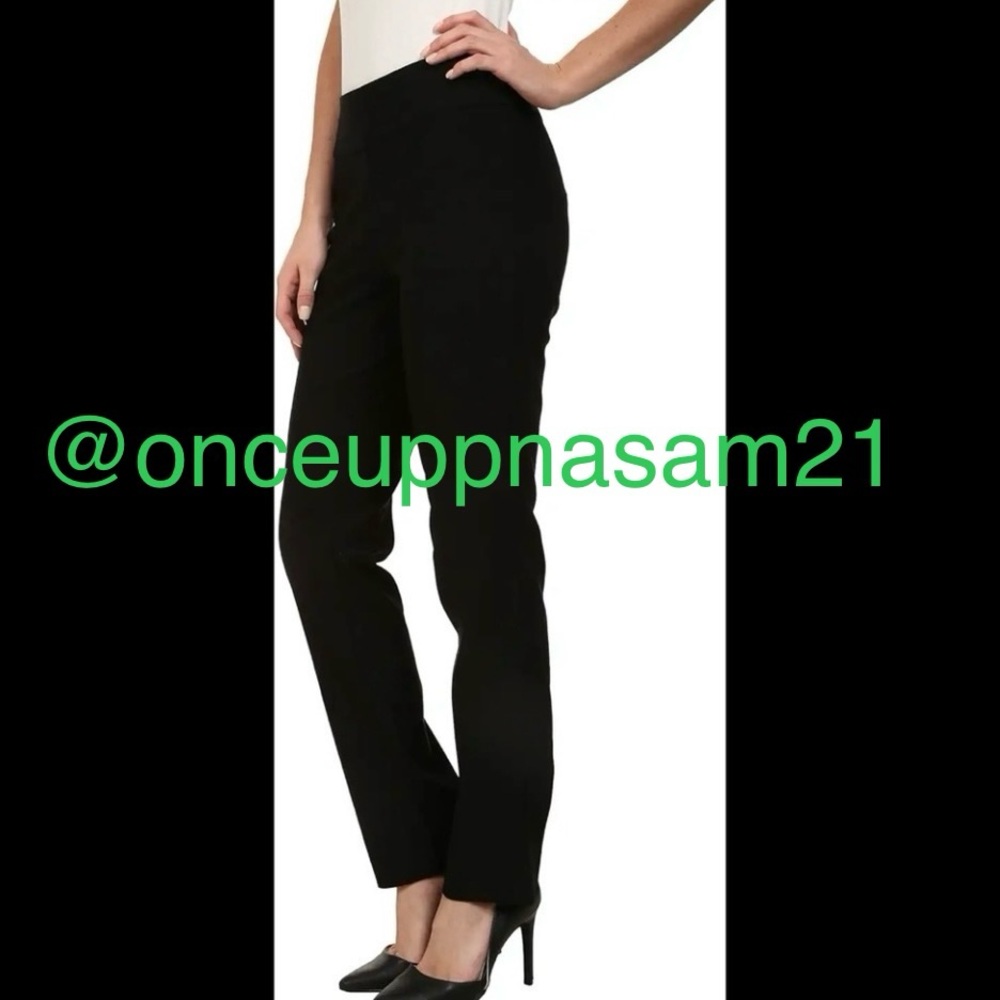 🔥 LIKE NEW Nic +Zoe Wonderstretch Straight Leg Pant Size 4 Black Onyx